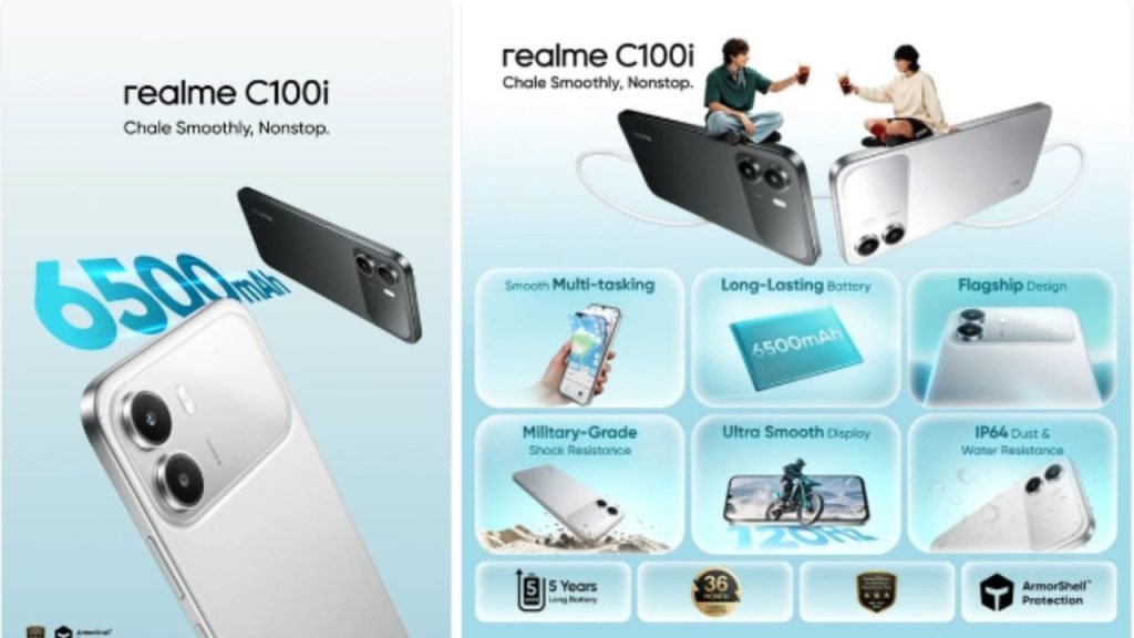Realme C100i 4g Launched At 14999 With 6500mah Battery 120hz Display And Military Grade Durability