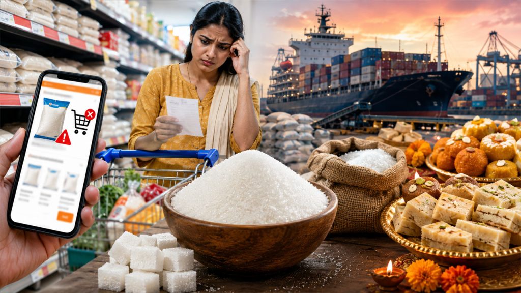 Sugar Prices Rise India Festive Season Sugar Shortage Retail Limits