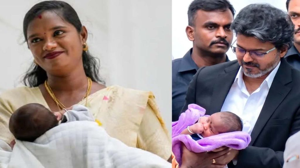 Tamil Nadu Tvk Mla Pallavi Attends Assembly With Newborn Baby