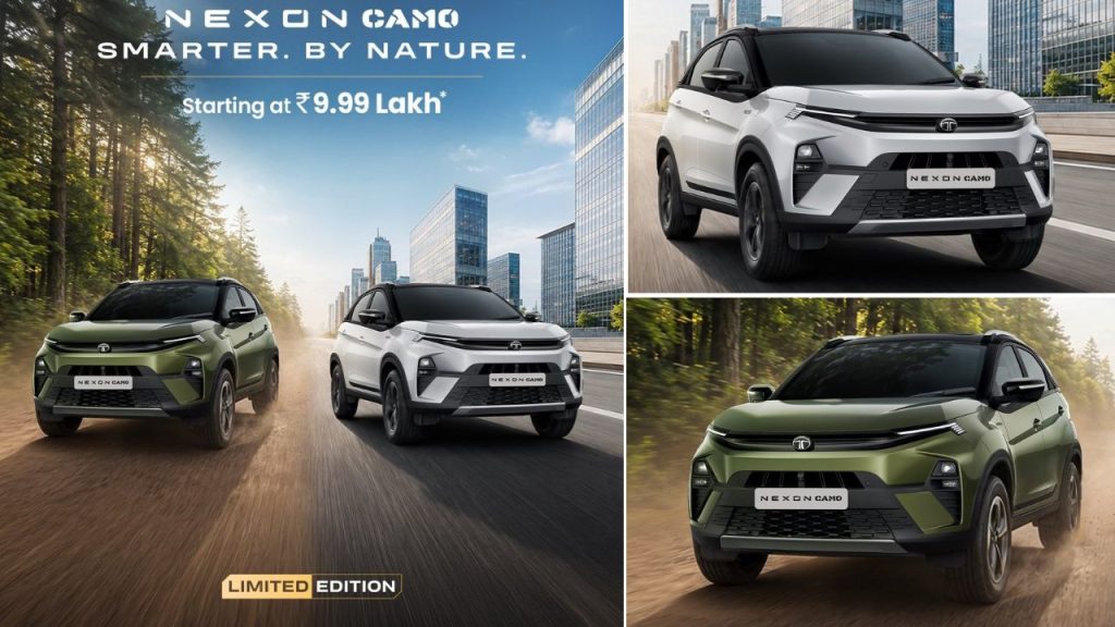 Tata Nexon Camo Edition Launched In India At Rs 9 99 Lakh With Petrol Diesel And Cng Options