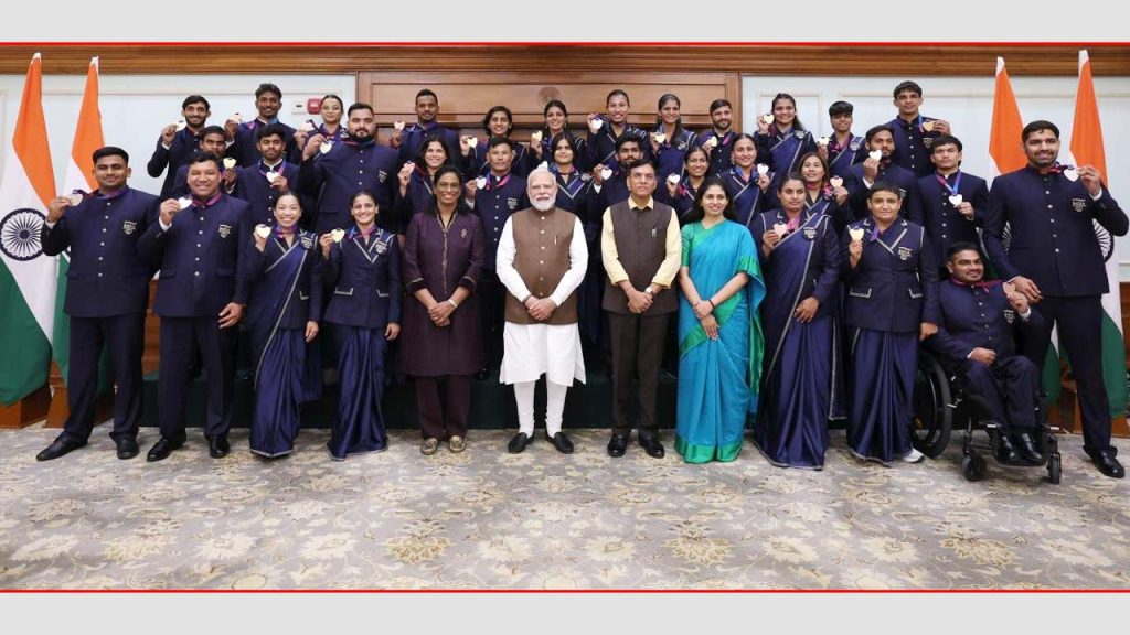 Pm Modi Meets Commonwealth Games 2026 Medallists Shares Jo Khelega Vo Khilega