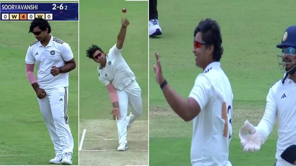 Duleep Trophy Vaibhav Sooryavanshi Takes Two Wickets In One Over