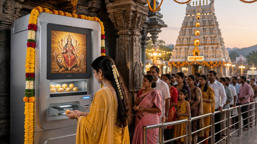 Vijayawada Durga Temple Laddu Atm Machines Dasara 2026
