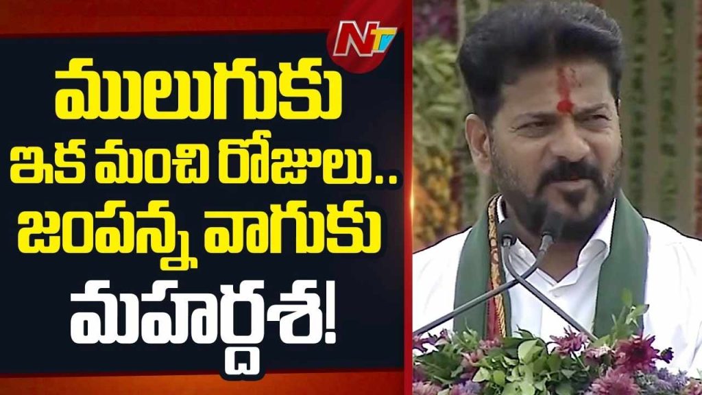 Cm Revanth Reddy Green Sarees December Batukamma Sarees Mulugu Warangal