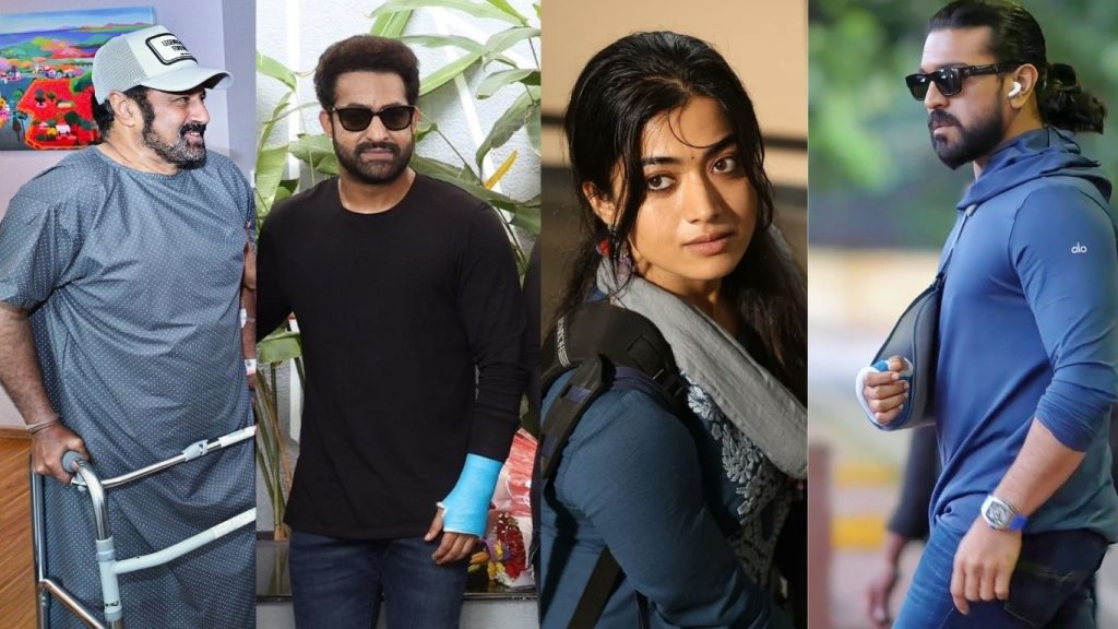 Tollywood On Set Injuries Balakrishna Ntr Ram Charan Rashmika Injured