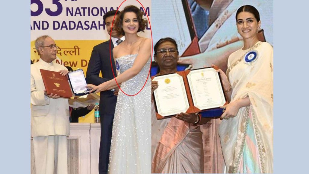 Kangana Ranaut Old National Award Look Viral Amid Kriti Sanon Raksha Bandhan Ad Row