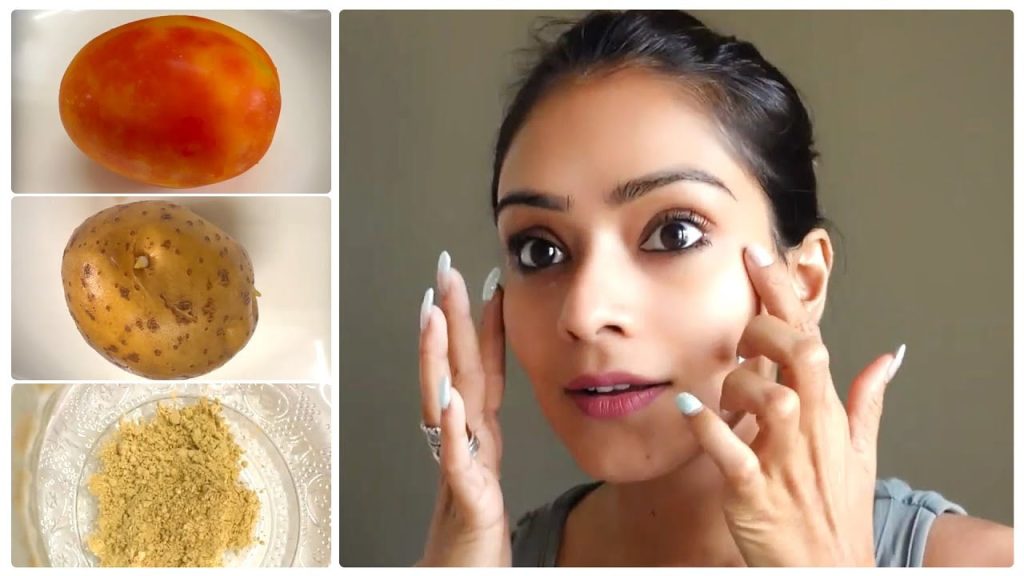 Natural Face Bleach Home Remedies Potato Tomato Yogurt