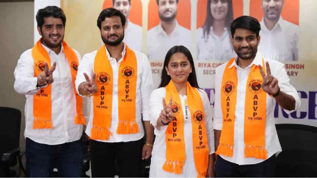 Dusu Election Results 2026 Abvp Three Posts Deepanshu Shokeen Vp