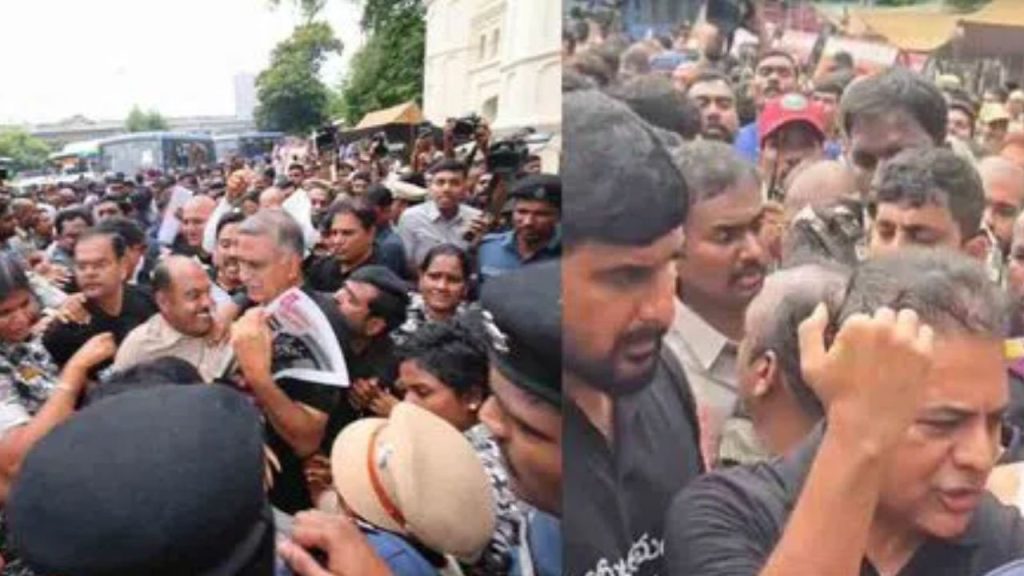 Brs Leaders Booked Over Women Police Incident At Telangana Assembly