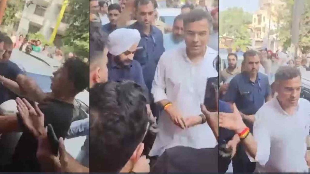 Parvesh Verma Slap Video Delhi Minister Seen Slapping Man During Road Inspection