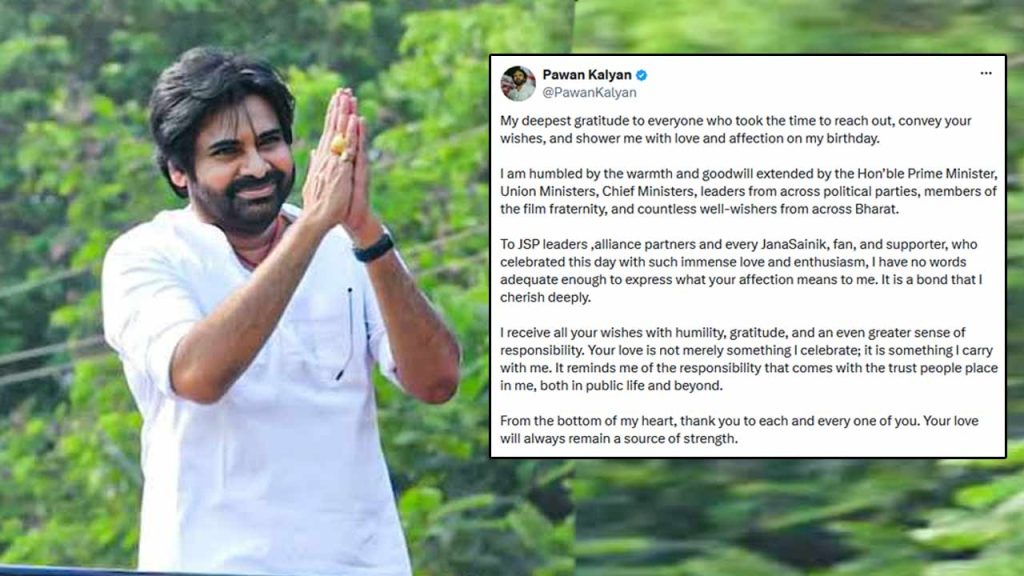 Pawan Kalyan Thanks Pm Leaders And Fans For Birthday Wishes