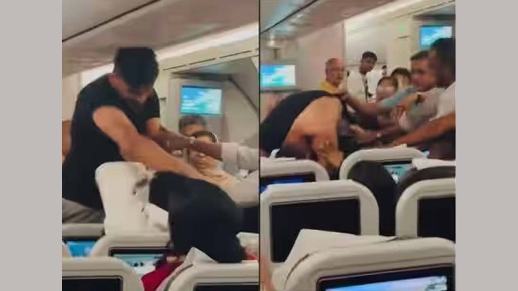 Biman Bangladesh Airlines Flight Fight Passengers Exchange Blows In Mid Air