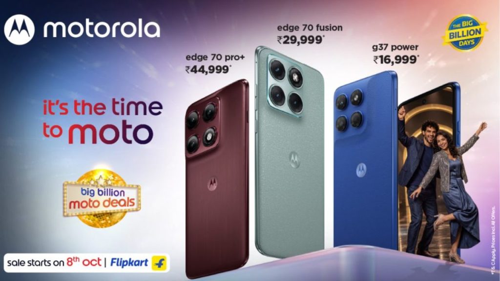 Motorola Big Billion Days Sale 2026 Edge 70 Series Moto G37 Power Discounts