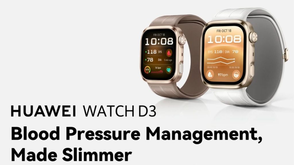 Huawei Watch D3 Launched With 24 Hour Blood Pressure Monitoring And 6 Day Battery