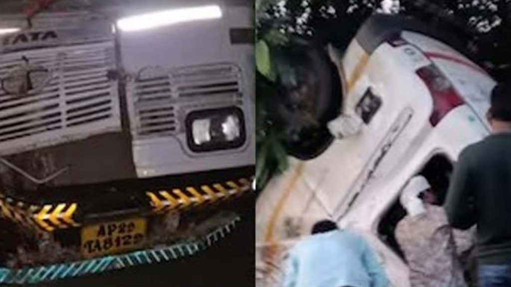 Maharashtra Nanded Truck Tata Magic Van Accident 9 Killed