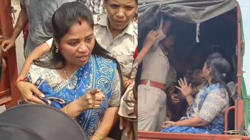 Pushpa Srivani Arrested Ysrcp Protest Over Marikavalasa Tribal School