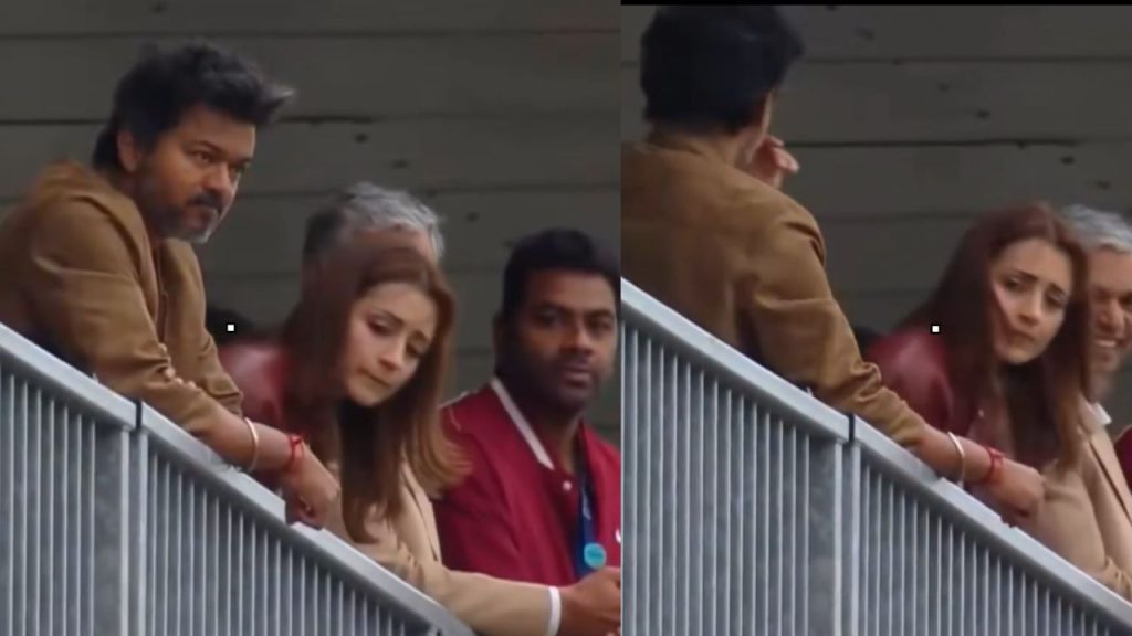 Thalapathy Vijay Trisha Viral Video Uk Racing Event Reaction