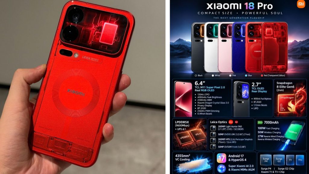 Xiaomi 18 Pro Max Launched With 8500mah Battery Leica 200mp Cameras And More Features
