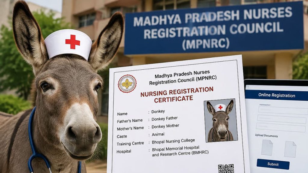 Madhya Pradesh Nursing Registration Donkey Certificate Online Portal