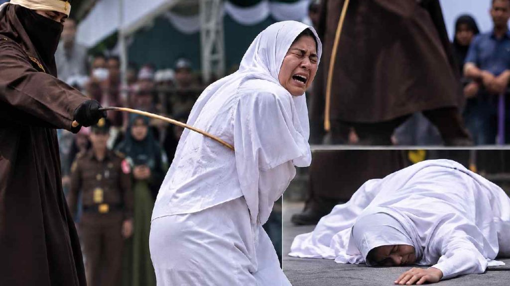 Indonesia Woman Gets 100 Cane Strokes For Adultery Collapses During Public Punishment