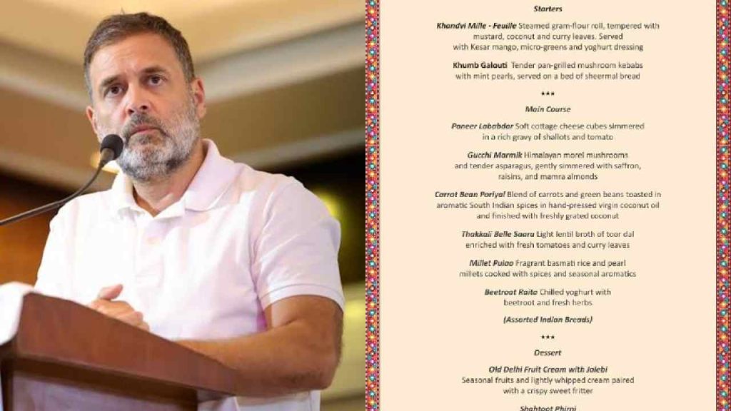 Rahul Gandhi Takes Dig At Brics Vegetarian Dinner Says 80 Indians Are Non Vegetarian