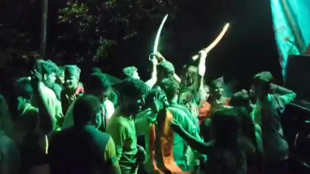 Khammam Ganesh Immersion Sword Dance Viral Video