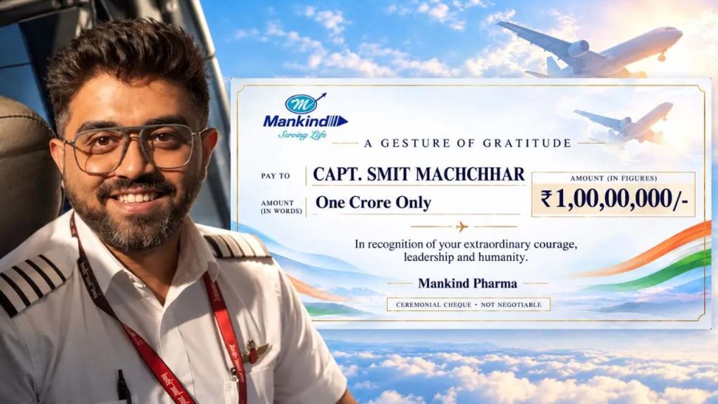 Mankind Pharma Gives Rs1 Crore To Flydubai Pilot Smit Machchhar