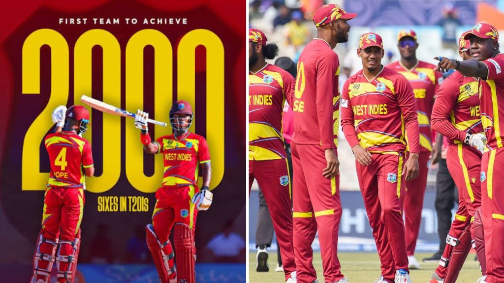 T20i World Record West Indies Cross 2000 Sixes India Just Three Sixes Away
