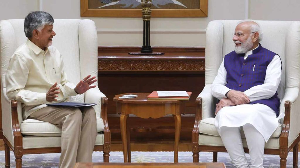 Chandrababu Modi Meeting Water Grid Godavari Cauvery Link