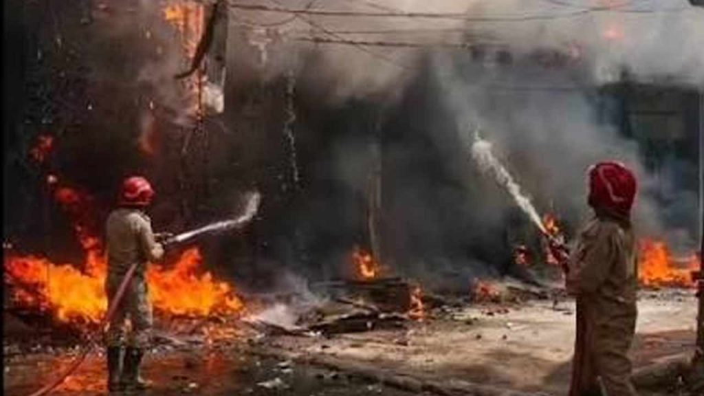 Balapur Plastic Warehouse Fire Chemical Drums Explosions Hyderabad