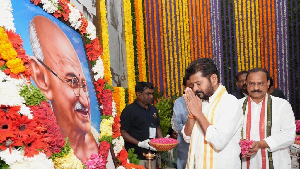 Gandhi Jayanti 2026 Bapu Ghat Revanth Reddy Shiv Pratap Shukla Tributes