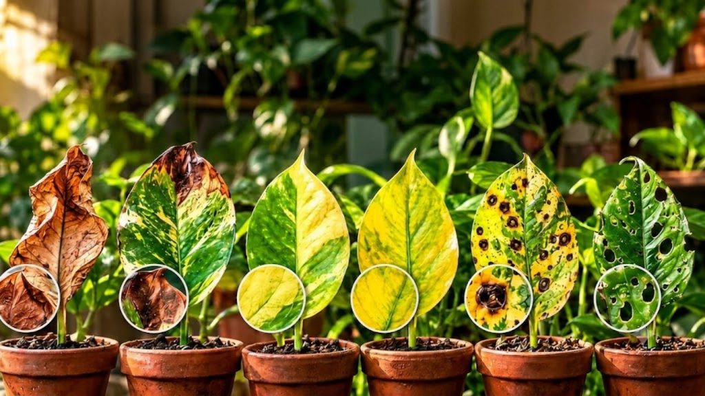 Money Plant Leaves Yellow Brown Spots Causes Care Tips