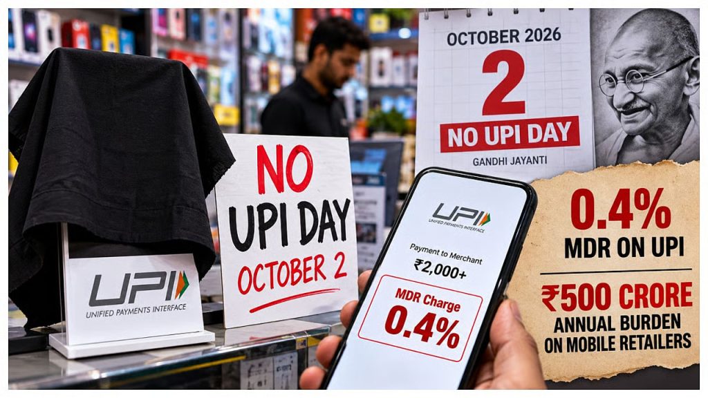 No Upi Day October 2 2026 Mdr 0 4 Percent Upi Charges